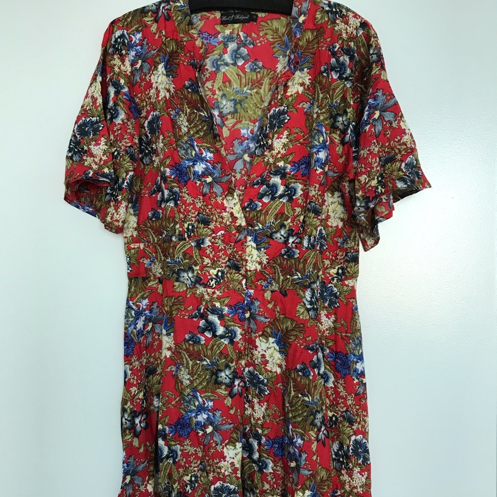 Red Floral Mini Dress